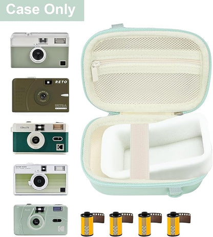 Leayjeen Digital Camera Case Compatible with KODAK EKTAR H35 H35N Half Frame Film Camera，Storage Holder Organizer for Kodak Ultra F9 M35 M38 Paper Shoot Camera-Dark Green(Case Only)
