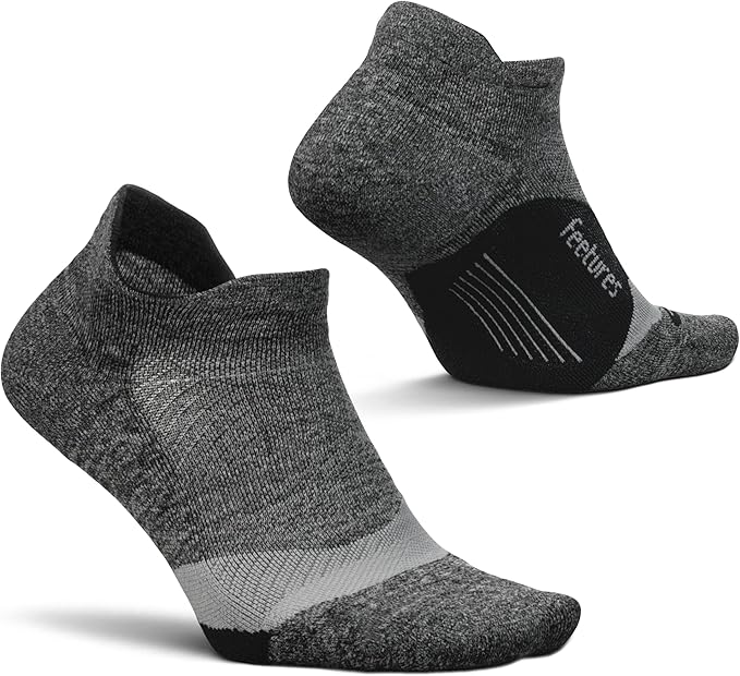 Feetures Elite Light Cushion No Show Tab Athletic Ankle Socks - Sport Sock with Targeted Compression