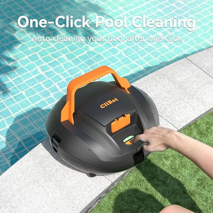 Upgrade Cordless Robotic Pool Vacuum for Above Ground Pool - Dual-Motor Automatic Pool Cleaner with 120Mins Runtime, Easy One-Button Operation for Flat In-Ground and Above Ground Pools