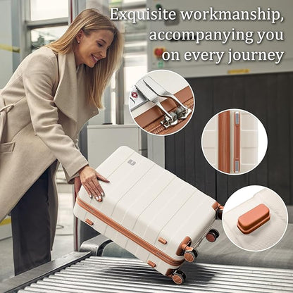imiomo Carry on Luggage 22x14x9 Airline Approved, Hardside 20 Inch Carry-on Suitcases with Spinner Wheels and TSA Lock