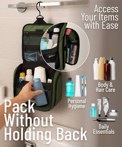 DD D&D Wanderlust D&D Hanging Travel Toiletry Bag for Men and Women – Cosmetics, Makeup and Toiletries Organizer Kit with 10 Compartments