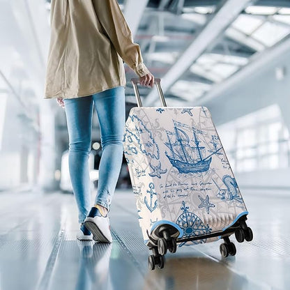 Travel Luggage Cover Suitcase Protector Fits 18-32 Inch Wheel Covers PatternedTravel Related Items Flower Luggage Protector Elastic S