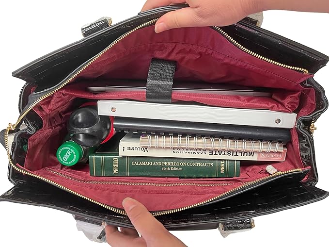 JKM & Company Rolling Laptop Bag for Women | Designer Wheeled Briefcase | Fits 13-17" Laptops | Office Travel Computer Case