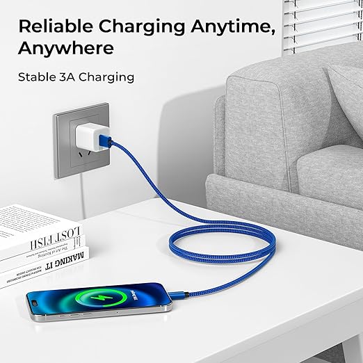 Basesailor USB Type C Charger Cable 10FT 2Pack,Charging Cord for iPhone 17 16 16e Pro Max,Kindle Fire HD 7 2022 12th,10 9th 2019,8 10th 2020,Paperwhite 11th 2021 Generation,Samsung Galaxy A03s,A55,A54