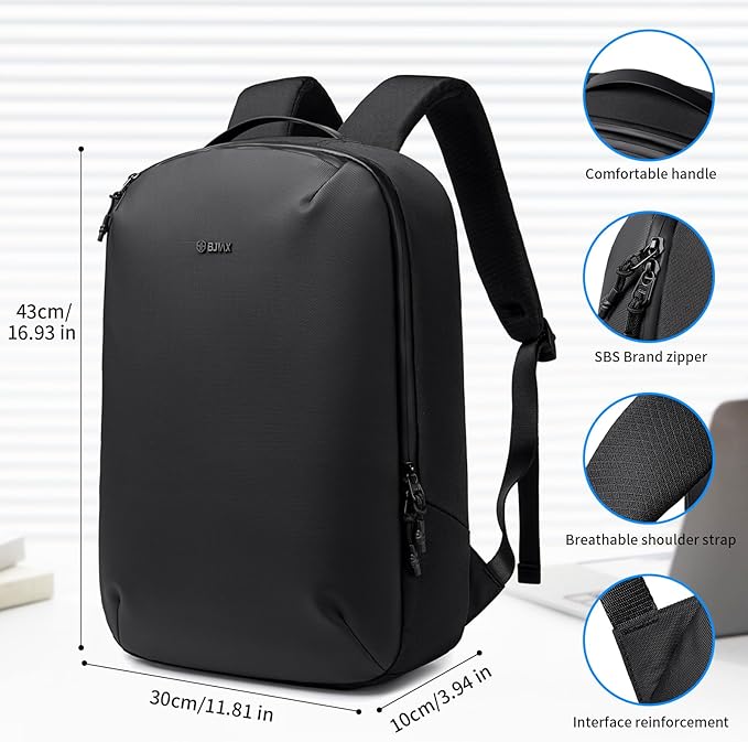 Business Backpack for Men Women, Travel Carry on Flight Approved Laptop Backpack Slim Waterproof Anti-Theft Lightweight Large Work Computer Bag