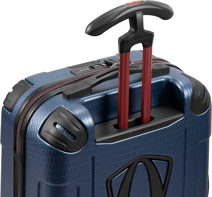 Traveler's Choice Maxporter II 22" Hardside Polycarbonate Spinner Carry-On Luggage, USB Port, TSA Lock, Navy