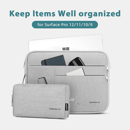Omnpak Surface Pro 11 Case,13 inch Laptop Sleeve for Surface Pro 12/11/10/9/8/X/7/6/5/4/3 with Side Handle Strap and Accessory Pocket,Recycled PET Laptop Carrying Bag