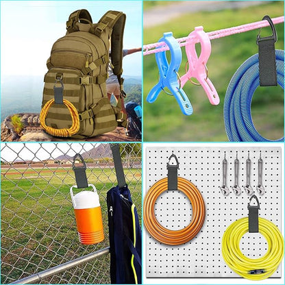 Extension Cord Organizer(8 Pack), Garage Organization and Storage, 16-Inch(Unfolded) Heavy Duty Storage Strap for Extension Cord Within 100ft or Hoses Within 35ft, with Triangle Buckle for Hanging