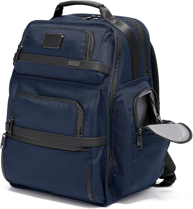 TUMI - Alpha Brief Pack - Men's Laptop Backpack with Padded Adjustable Straps - Fit up to 15" Screen - 17.0" X 12.0" X 8.0" - Navy