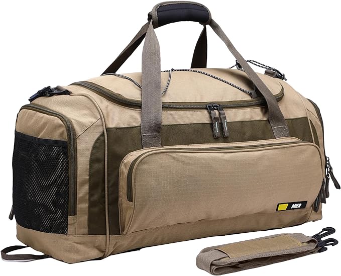 MIER Large Gym Bag for Men Sports Duffle Bag with Shoe Compartment 60L Lightweight Duffel Bags for Workout Fitness Travel