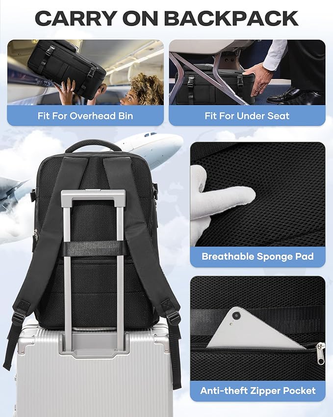 coofay Vacuum Backpack Travel with Pump Airbag Travel Backpack with Vacuum System Mochila de Viaje Compresion al Vacio Easyvacpack Vacpack Backpacks for Traveling Carry on Luggage