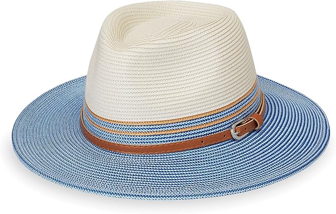 Wallaroo Women’s Kristy Fedora– UPF 50+ UV Protection | Wide Brim, Packable & Adjustable |Petite or Medium