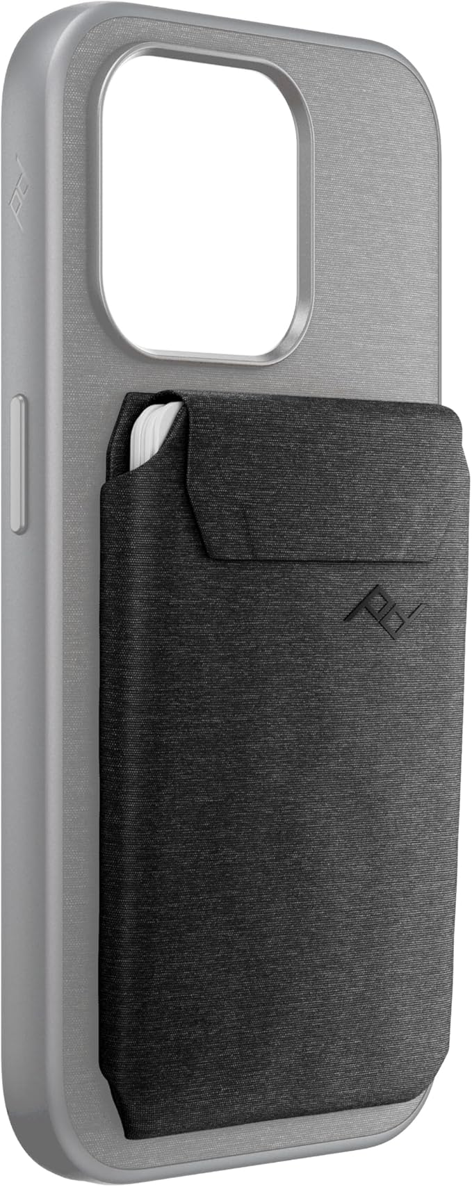 Peak Design Mobile Slim Wallet, Slim Profile, Weatherproof Nylon Fabric, Connects to Mobile Cases, MagSafe Compatible, for iPhone, Samsung and Google Pixel Phones