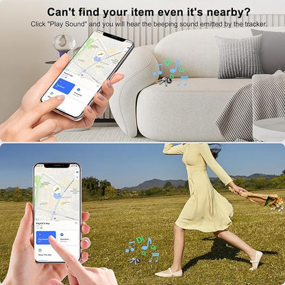Tracker Tags-1 Pack Work with Apple Find My (iOS Only), [Apple MFi Certified] Key Finder and Item Locator, New Bluetooth 5.3 Tracker, Replaceable Battery Smart Tag for Keys, Wallet, Luggage etc