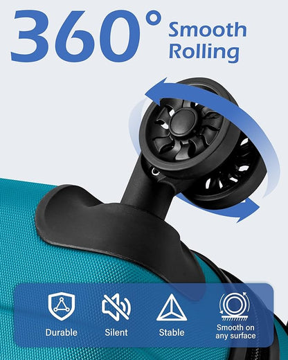 Coolife Luggage Suitcase Carry-on Hardside Travel Luggage TSA Lock Spinner Telescopic Handle