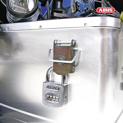 ABUS 160/50 B 160 All Weather Chrome 4 Dial Combination Padlock, Black/Silver