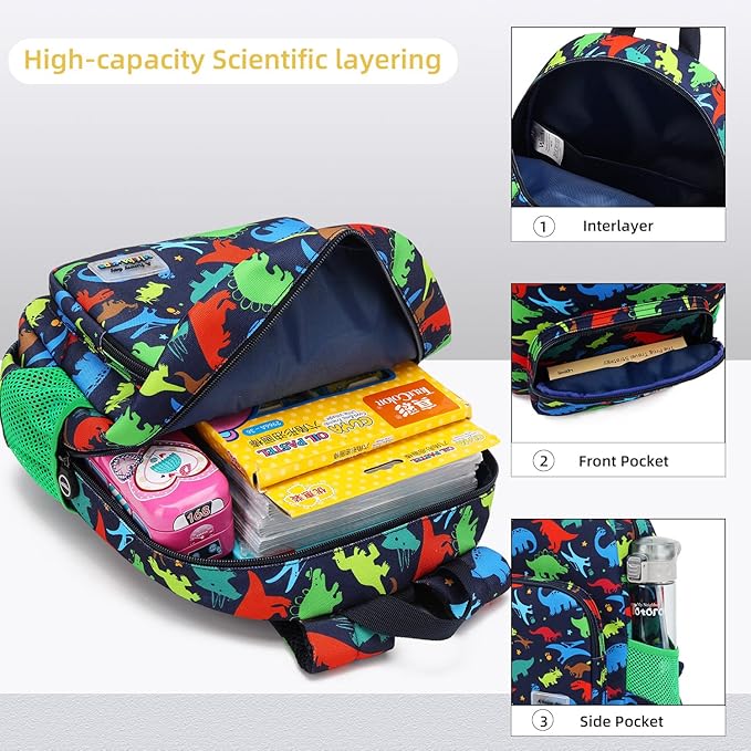 willikiva 3D Dinosaur Backpack Toddler Backpacks for Boys and Girls Kids Backpack Waterproof Preschool Safety Harness Leash (Mechanical Dinosaur)