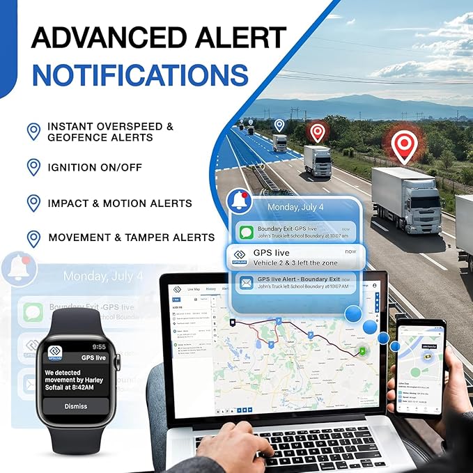 REWIRE SECURITY DB2-4G GPS Tracker for Vehicles – Real-Time Vehicle Tracking Device for Car, Van, Motorhome | Easy Battery Install | Live App Tracking | 4G Fleet Tracking