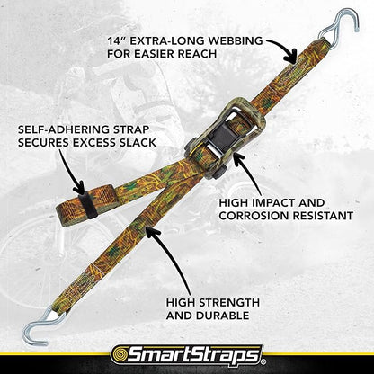 SmartStraps 1956 14' Ratchet Straps CamoX Tie Down Camo Webbing (5,000lb)