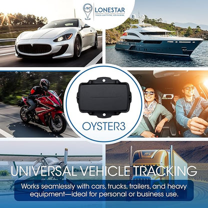 Lonestar Tracking Oyster3 Hidden GPS Tracker – 4G & 5G Waterproof Vehicle & Trailer Tracker – Anti-Theft Car, Long Battery Life, Multi-GNSS Precision, Geofence & Recovery Mode Real-Time Asset Tracking