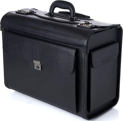 Alpine Swiss Rolling 17" Laptop Briefcase on Wheels Attache Lawyers Case Legal Size