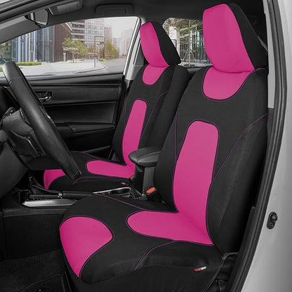 Motor Trend AquaShield Waterproof Front Seat Covers, Pink Seat Covers for Cars – Neoprene Front Car Seats Cover, SUV Seat Covers Protector - Car Interior Cover for Auto, Trucks, & Dog Owners