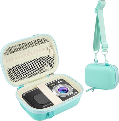 Leayjeen Waterproof Digital Camera Case Compatible with YISENCE/HICSHON/Trsunow/EUXOR/Yiffecal/ZNIARAKL10FT 30MP FHD 1080P Waterproof Camera,Fill Light Underwater Camera for Snorkeling- Green(Case)