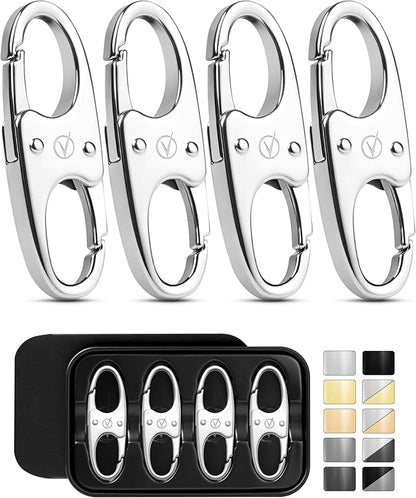 Vantamo Premium 4 Zipper Clips Anti Theft for Backpack, Luggage & Purse, Pull Replacement Zipper Locks, Purse Clip for Travel