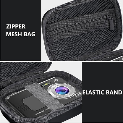 Leayjeen Waterproof Digital Camera Case Compatible with YISENCE/HICSHON/Trsunow/EUXOR/Yiffecal/ZNIARAKL10FT 30MP FHD 1080P Waterproof Camera,Fill Light Underwater Camera for Snorkeling- Black(Case)