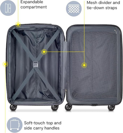 DELSEY PARIS Helium Aero Hardside Expandable Luggage with Spinner Wheels, Teal, Carry-On 21 Inch