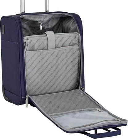 French Connection 16" Underseat Carry-On Luggage with USB/USB-C Ports, Blue Depths