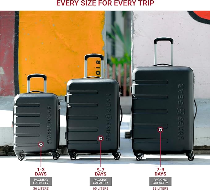 SwissGear 7366 Hardside Expandable Luggage with Spinner Wheels, Pink, Carry-On 19-Inch