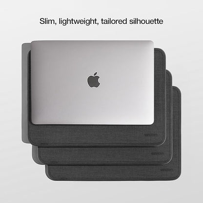 Incase ICON Sleeve with Woolenex - MacBook Air 13 inch Case - 2025, 2024, 2023, 2022, M4, M3, M2 - Fitted MacBook Case, Laptop Sleeve, Hard Cover, Durable, Lightweight - Graphite