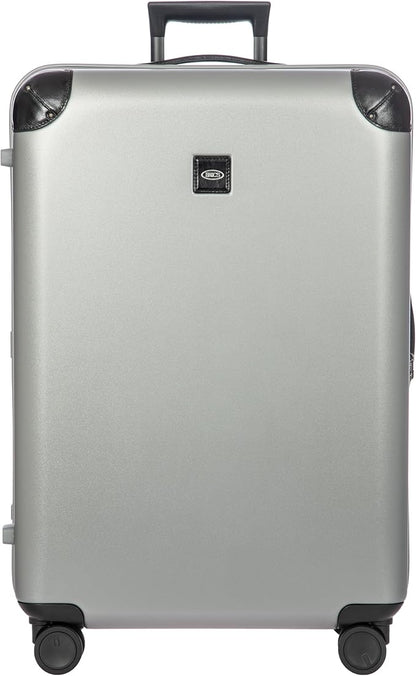 Bric's Amalfi Lightweight Hard Shell Suitcase – Expandable Checked Luggage with Water-Repellent Zip, Smooth 360° Wheels & TSA Lock - 30 Inch, Silver