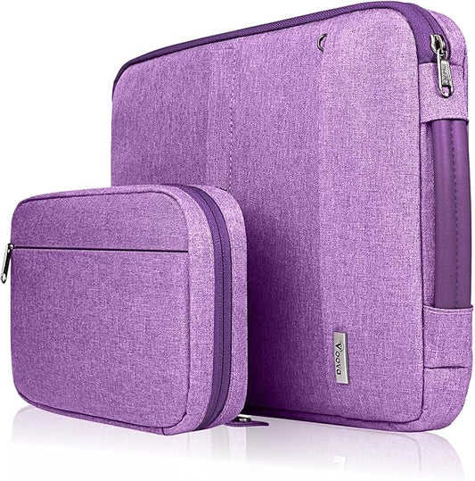 Voova Laptop Sleeve Case 13 14 Inch Compatible with MacBook Air 13 M2/3/4, MacBook Pro 13/14,13.5”Surface Laptop 4/5, 2 in 1 Waterproof Computer Bag with Detachable Accessory Pouch, Lavender