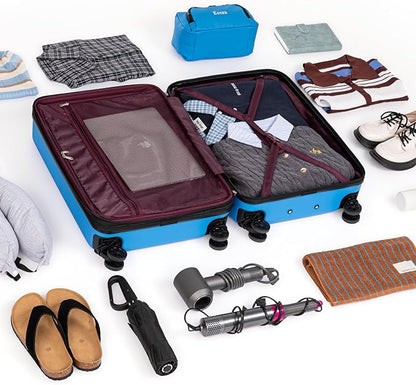 Expandable Luggage Sets 5 Piece,Suitcases with Detachable Wheels,ABS Hard Case Luggage with TSA Lock Spinner Wheels,Carry On Luggage Set