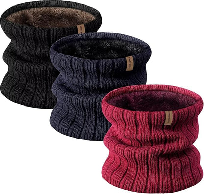 Winter Neck Gaiter for Men – 3 Pack Ski Neck Warmer, Fleece Face Mask Cover, Cold Weather Neck, Neck Warmers