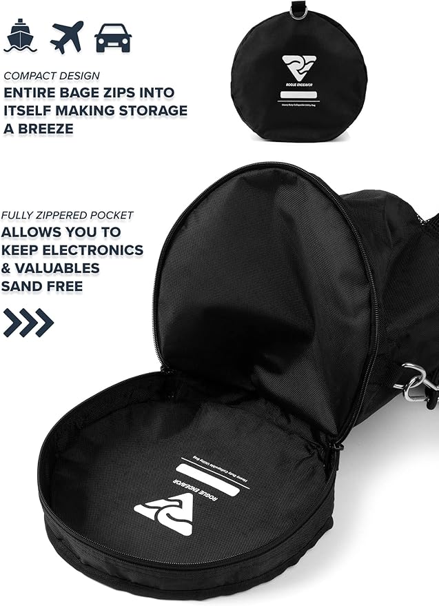 Rogue Endeavor Collapsible Mesh Free Dive Snorkel Bag - Designed for Long Fins, Collapsible, with Attachments for Dock, Boats and Trees.