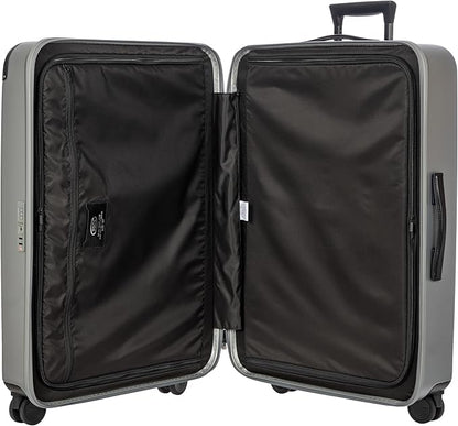 Bric's Amalfi Lightweight Hard Shell Suitcase – Expandable Checked Luggage with Water-Repellent Zip, Smooth 360° Wheels & TSA Lock - 30 Inch, Silver
