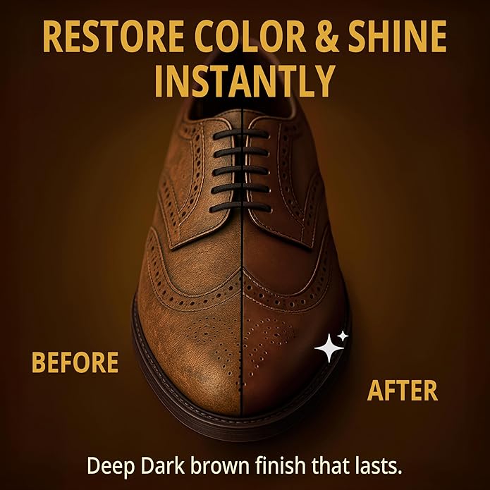 Eagle Shoe Polish Wax – Premium High-Gloss Shine – Restores Color, Covers Scuffs, Nourishes & Protects - 3-Piece Kit
