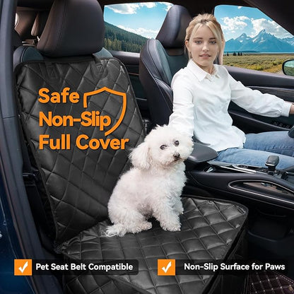 Car Front Seat Cover for Dogs, Waterproof PU Leather Car Seat Protector for Pets & Kids,Nonslip Scratchproof Front Passenger seat Covers Fits for Most Cars, Trucks, SUVs