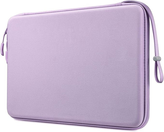 FINPAC Hard Laptop Sleeve Case for 13 inch MacBook Air M4 2025 A3240 M3 2024 A3113, 14 inch MacBook Pro M5/M4/M3/M2 A3434 A3401, 13" Air/Pro, Waterproof Case for Dell, Surface Laptop, HP, Acer, Lilac