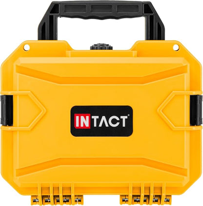 Eylar 11.8" Intact Series Compact Hard Camera Case, Lightweight and Durable Stacker Design with Foam (Yellow)