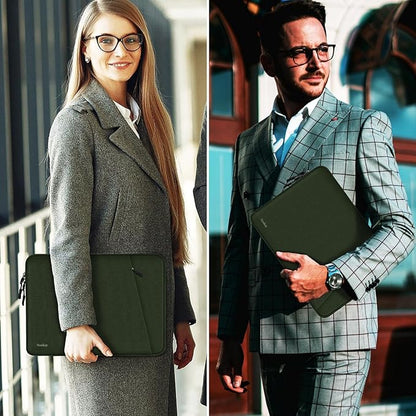 Laptop Sleeve 14 inch, Shockproof Protective Computer Cover with Accessories Pocket, Portable Laptop Case Compatible for 14 inch MacBook Air/Pro, Dell, HP, Acer, Asus, Lenovo, Army Green