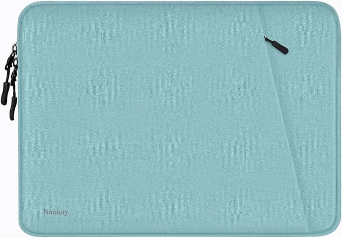 Laptop Sleeve Case 13.3 inch, Shockproof Protective Computer Cover with Accessories Pocket, Laptop Bag Compatible with MacBook Air/Pro 13-13.3 inch, Compatible for MacBook Pro 14 inch, LightBlue