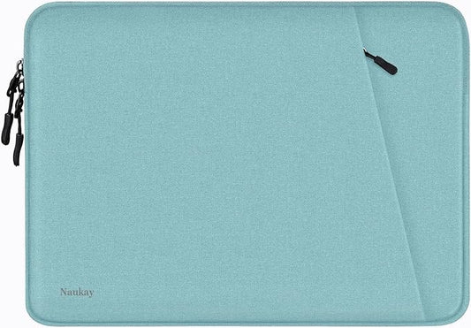 Laptop Sleeve Case 13.3 inch, Shockproof Protective Computer Cover with Accessories Pocket, Laptop Bag Compatible with MacBook Air/Pro 13-13.3 inch, Compatible for MacBook Pro 14 inch, LightBlue