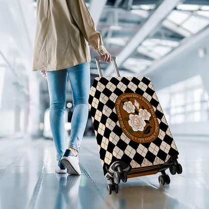 Travel Luggage Cover Suitcase Protector Fits 18-32 Inch Wheel Covers PatternedTravel Related Items Flower Luggage Protector Elastic XL