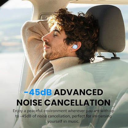 TOZO NC9 Hybrid Active Noise Cancelling Wireless Earbuds, 6 Mics ENC Clear Call, IPX8 Waterproof, in Ear Bluetooth 5.3 Headphones Stereo Bass Ear Buds 59H Playtime with LED Display 32 EQs via APP