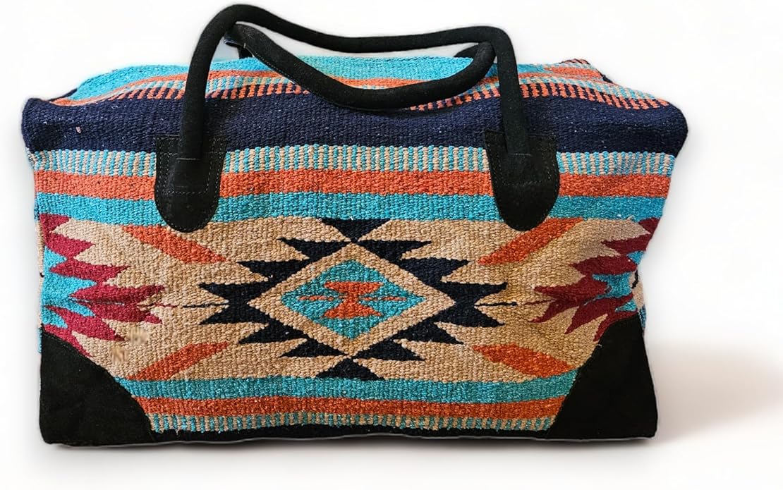 Southwestern Large Weekender Travel Bag Western Duffle Bag Boho Travel Bag