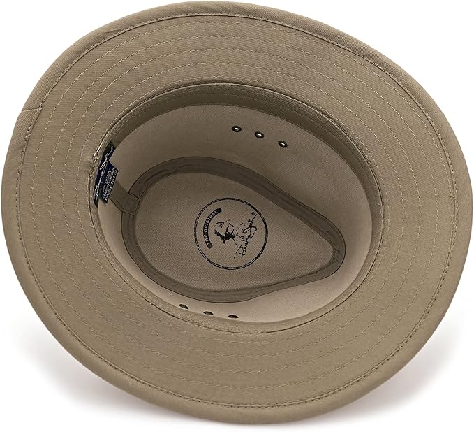 Panama Jack Original Canvas Safari Men's Sun Hat, 2 1/2" Brim, UPF (SPF) 50+ Sunhat Protection
